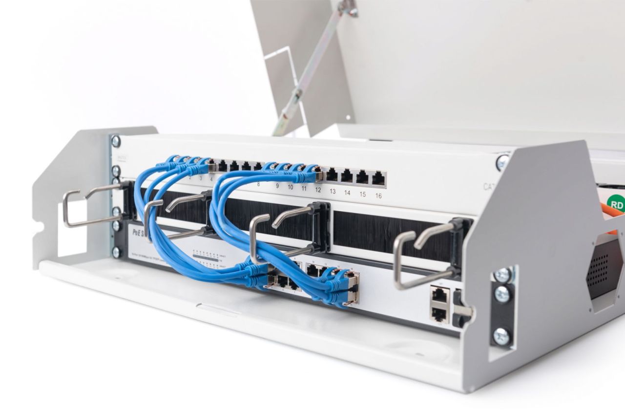 Digitus DN-19 04U-PB Falra szerelhető Rackszekrény Grey Digitus DN-19 04U-PB Falra szerelhető Rackszekrény Grey