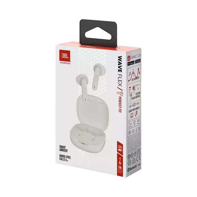 JBL Wave Flex TWS Bluetooth Headset White JBL Wave Flex TWS Bluetooth Headset White