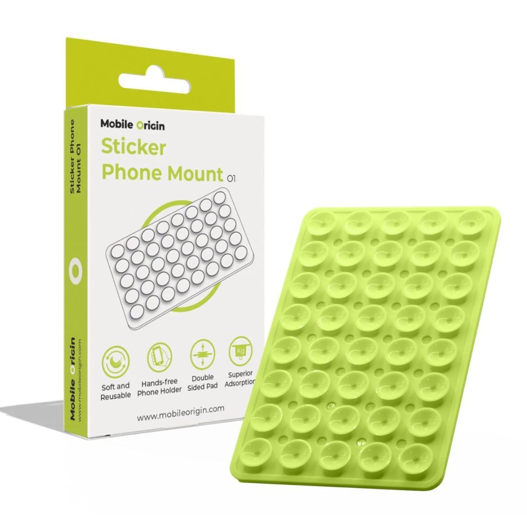 Mobile Origin Sticker Phone Mount O1 Green Mobile Origin Sticker Phone Mount O1 Green
