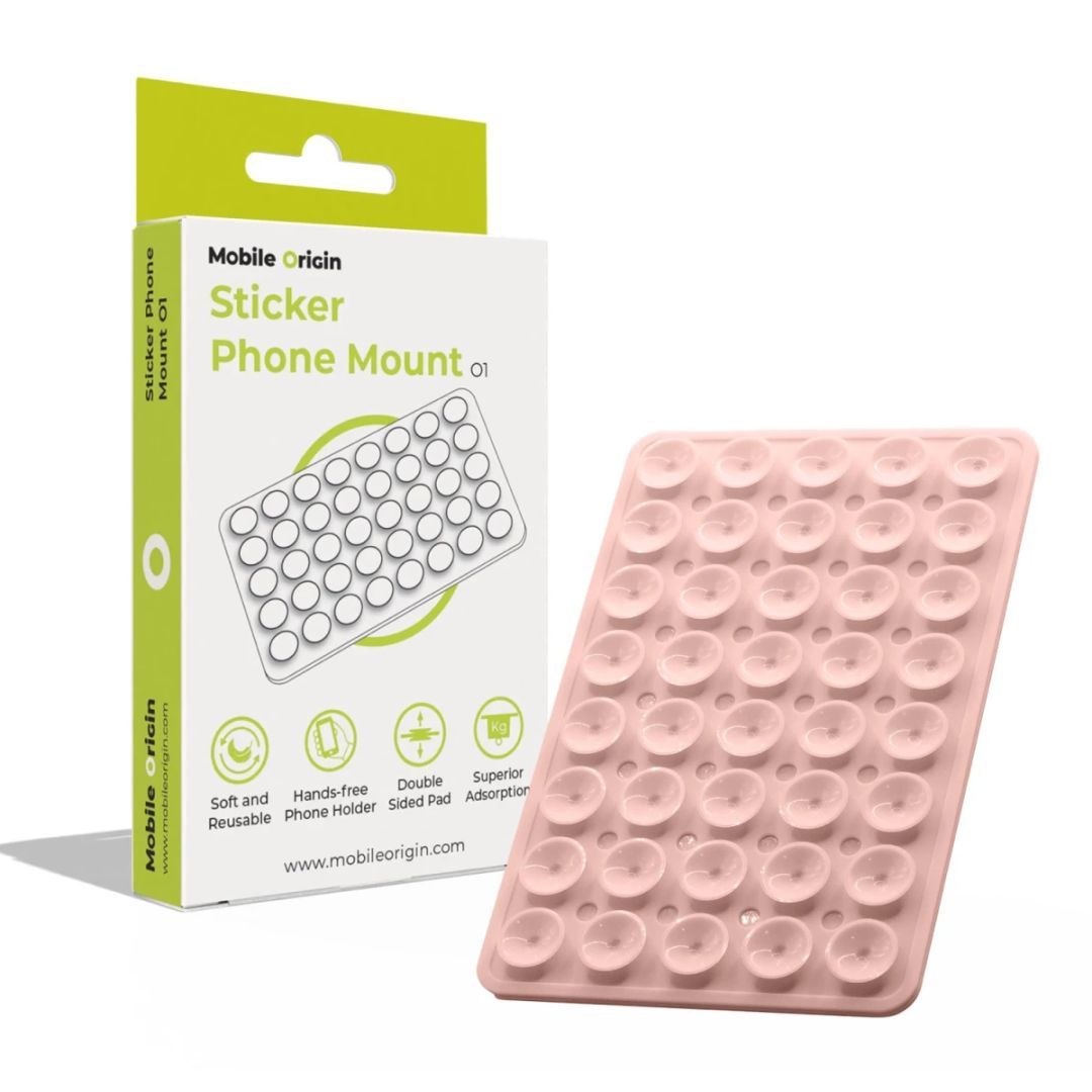 Mobile Origin Sticker Phone Mount O1 Light Pink Mobile Origin Sticker Phone Mount O1 Light Pink
