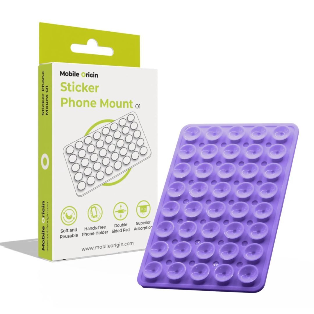 Mobile Origin Sticker Phone Mount O1 Purple Mobile Origin Sticker Phone Mount O1 Purple