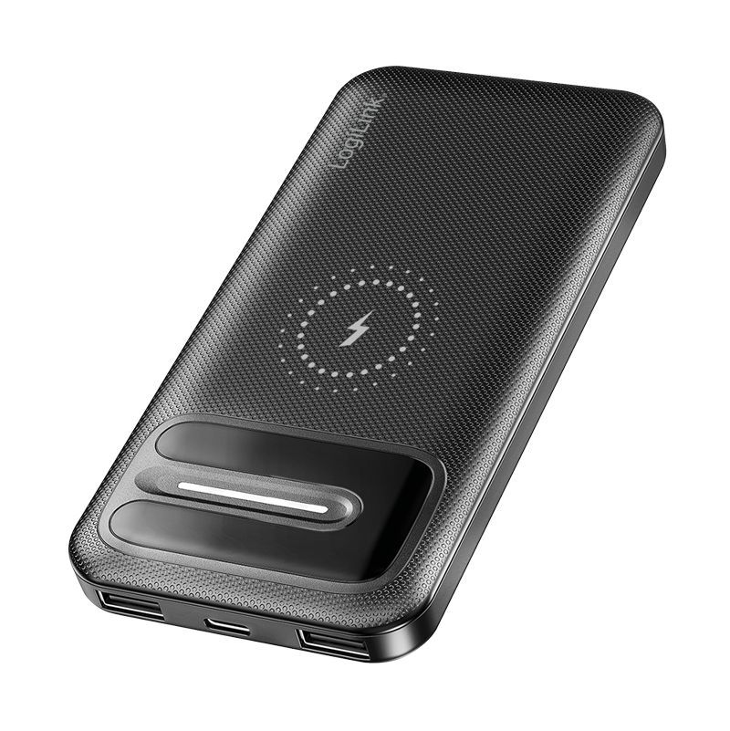 Logilink Wireless Charging 10000 mAh PowerBank Black Logilink Wireless Charging 10000 mAh PowerBank Black