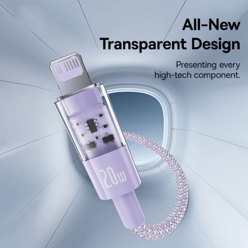 Baseus Gem USB-C to iP lightning fast charging cable 20W 1m Purple