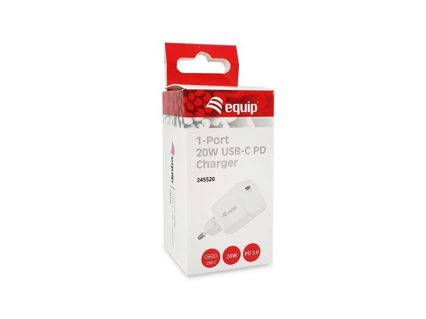 EQuip 1-Port 20W USB-C PD Charger White EQuip 1-Port 20W USB-C PD Charger White