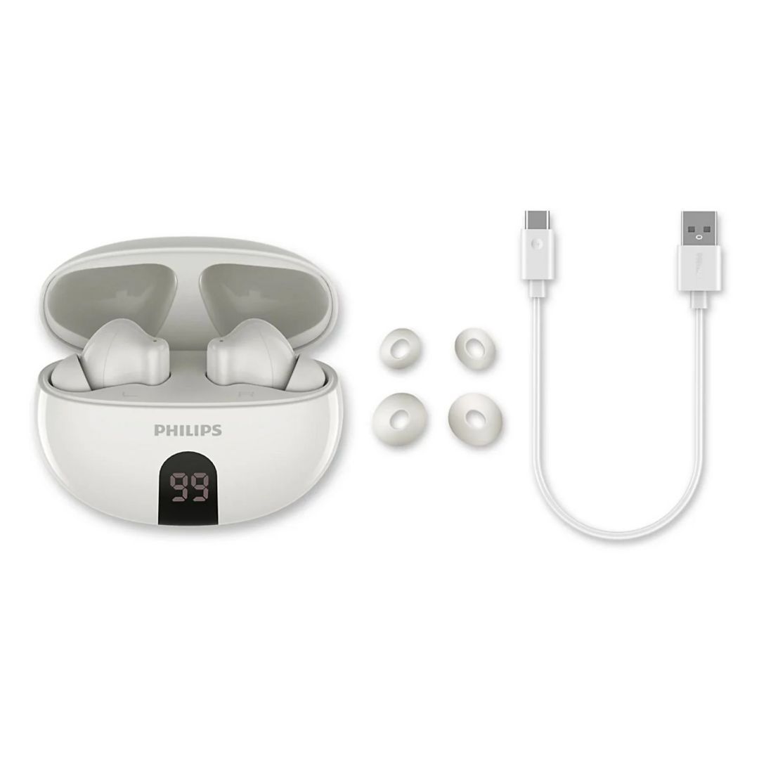 Philips TAT2520WT TWS Bluetooth Headset White Philips TAT2520WT TWS Bluetooth Headset White