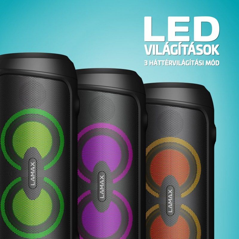 Lamax PartyGo1 Play Bluetooth Party Speaker Black Lamax PartyGo1 Play Bluetooth Party Speaker Black