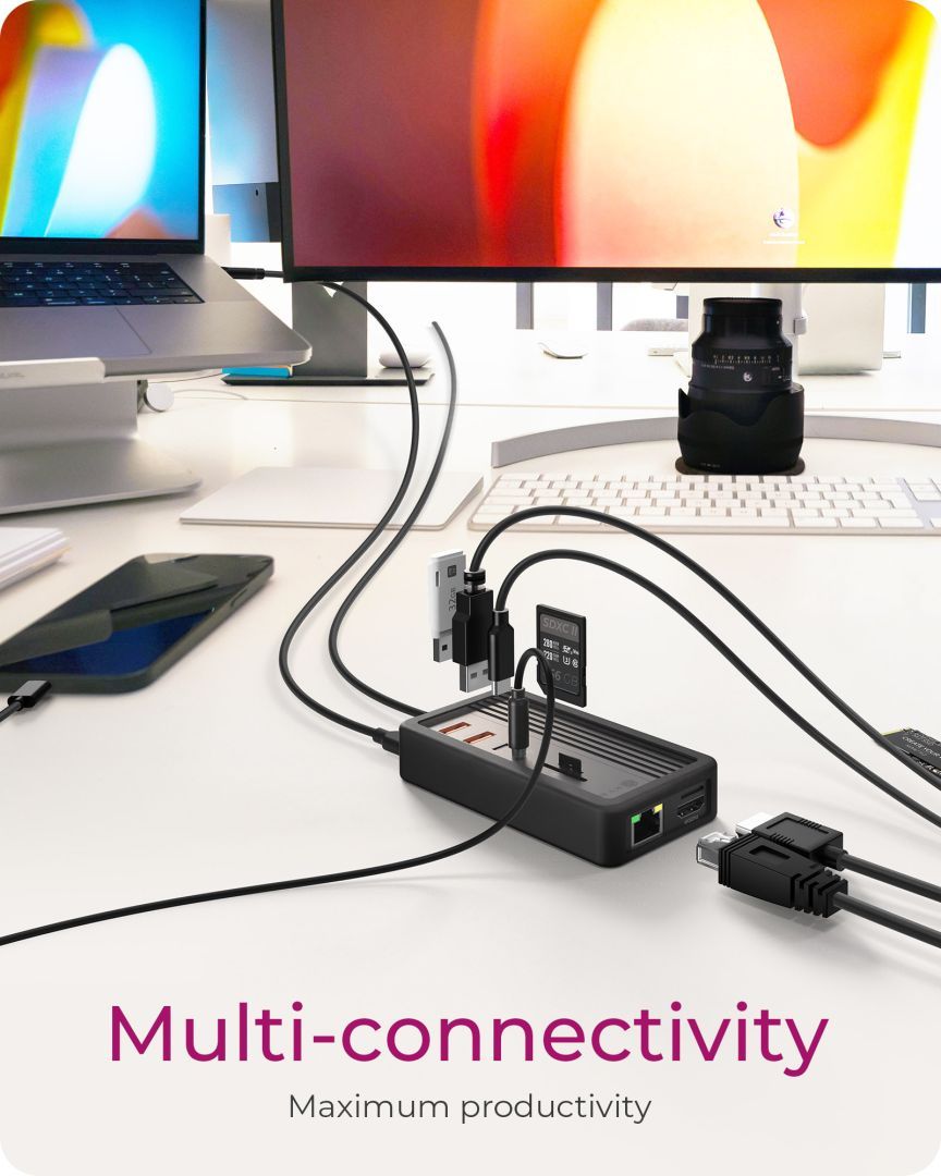 Raidsonic IcyBox IB-DK4072M-CU31 10-in-1 DockingStation with M.2 NVMe SSD enclosure Raidsonic IcyBox IB-DK4072M-CU31 10-in-1 DockingStation with M.2 NVMe SSD enclosure