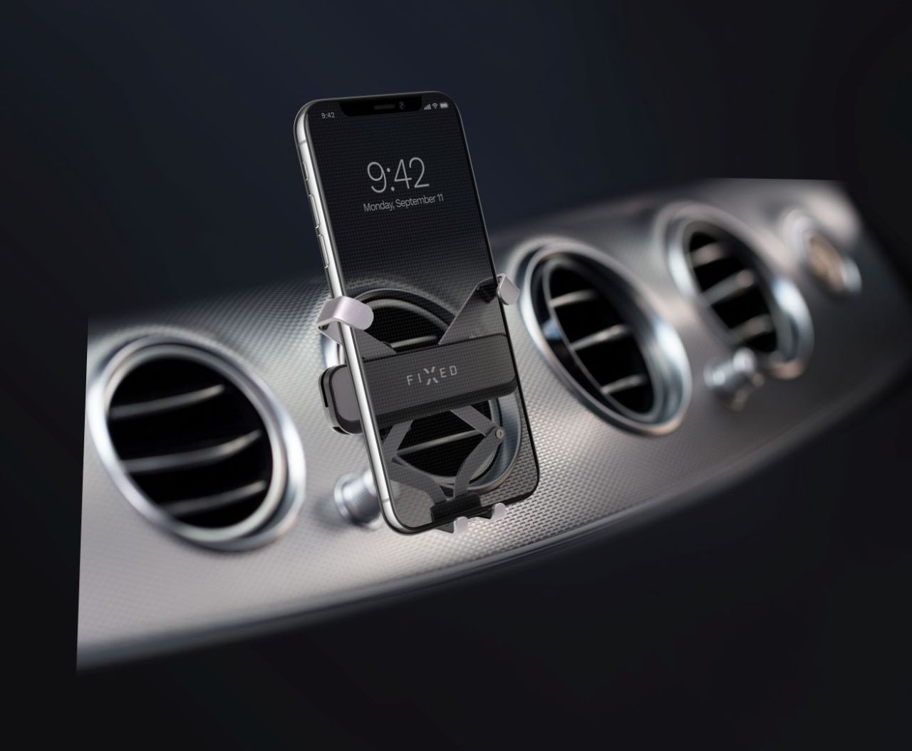 FIXED Autós tartó, szellőzőrácsba vagy műszerfalba szerelhető, antracit FIXED Autós tartó, szellőzőrácsba vagy műszerfalba szerelhető, antracit