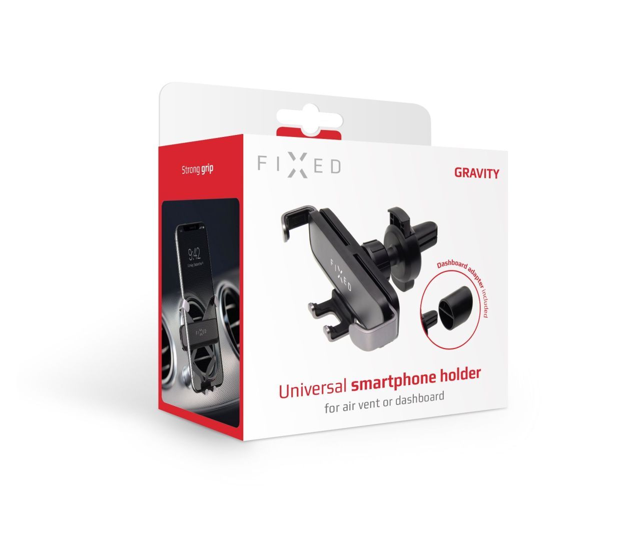 FIXED Autós tartó, szellőzőrácsba vagy műszerfalba szerelhető, antracit FIXED Autós tartó, szellőzőrácsba vagy műszerfalba szerelhető, antracit