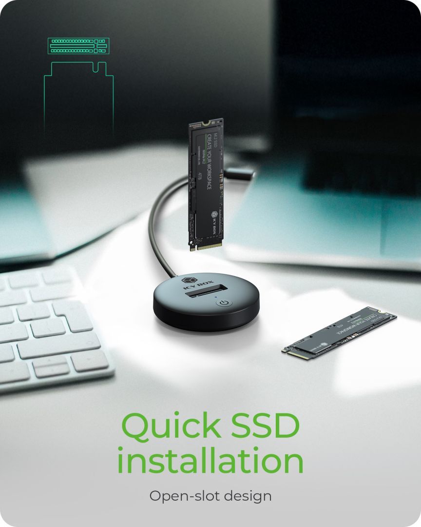Raidsonic IcyBox IB-1610MCD-C31 DockingStation for NVMe & SATA M.2 SSD Raidsonic IcyBox IB-1610MCD-C31 DockingStation for NVMe & SATA M.2 SSD