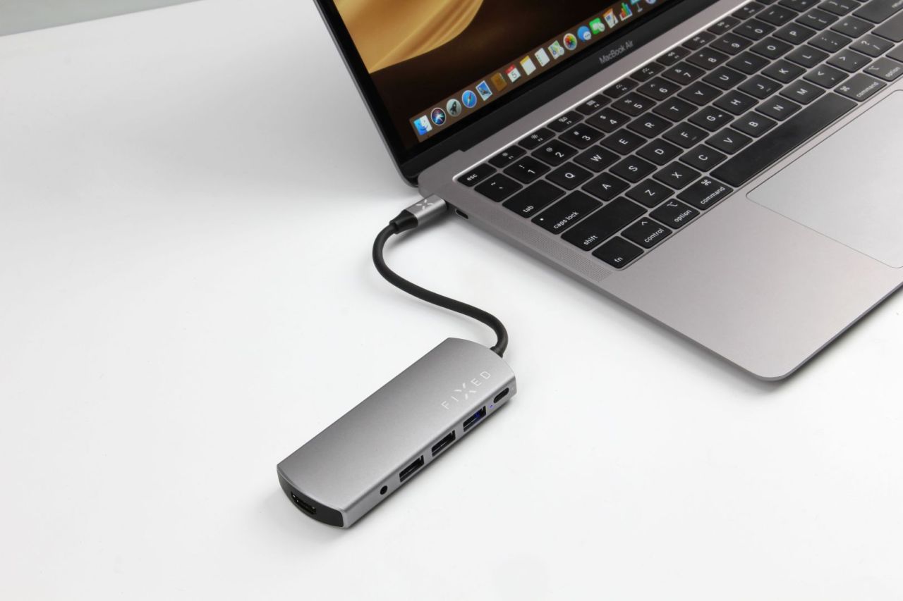 FIXED 6-portos USB 3.0 Hub Space Gray
