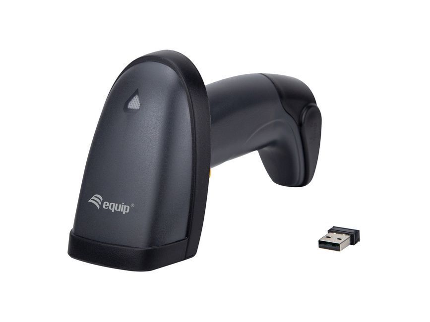 EQuip Wireless 2D Barcode Scanner with Stand Vonalkódolvasó Black EQuip Wireless 2D Barcode Scanner with Stand Vonalkódolvasó Black