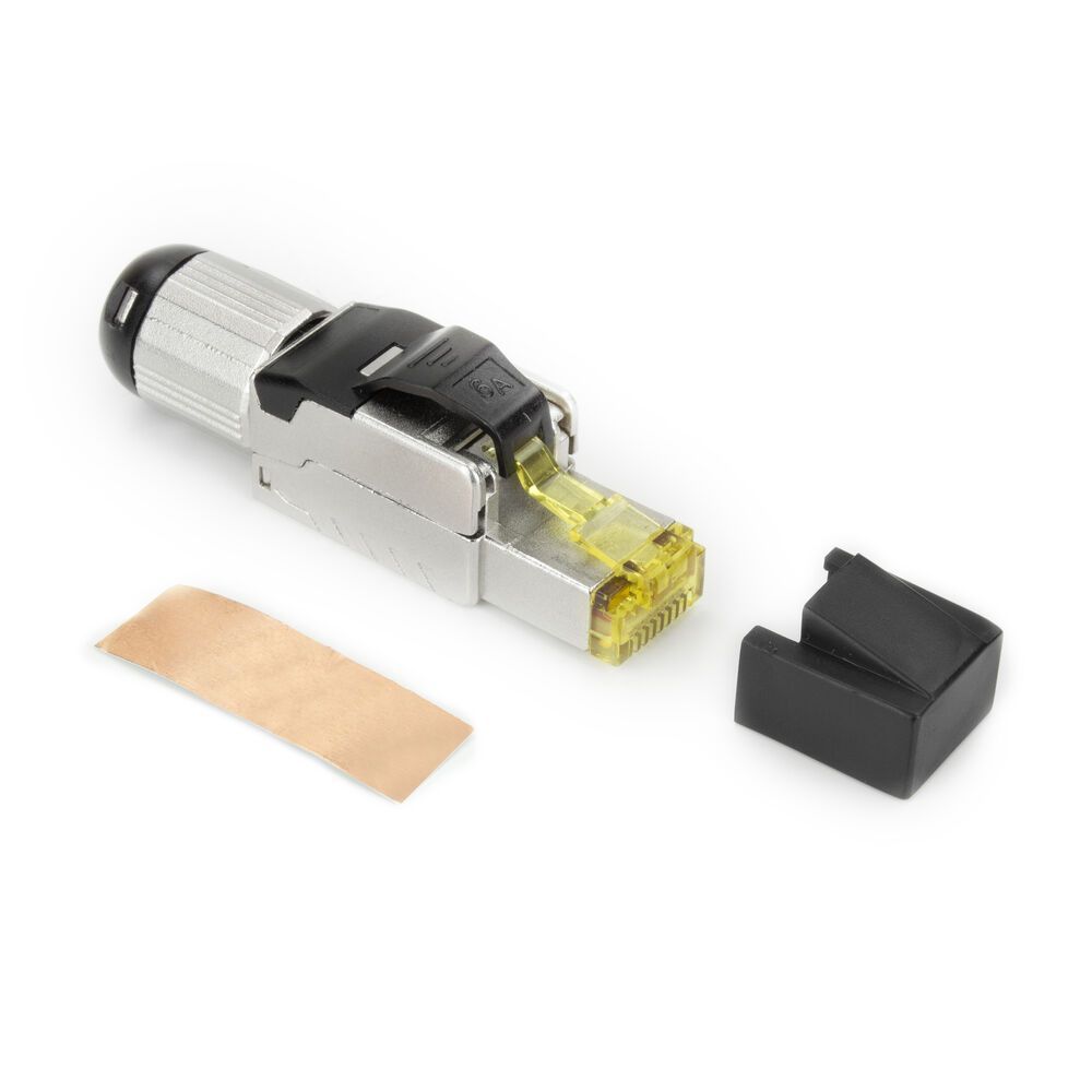 ACT Field termination plug RJ45 CAT6A shielded, toolless, 4PPoE 100W ACT Field termination plug RJ45 CAT6A shielded, toolless, 4PPoE 100W