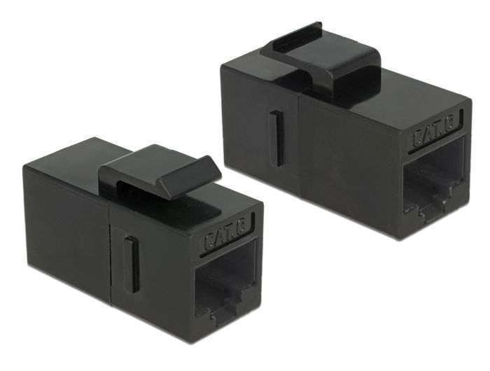 DeLock Keystone Module RJ45 jack > RJ45 jack Cat.6 UTP Black DeLock Keystone Module RJ45 jack > RJ45 jack Cat.6 UTP Black