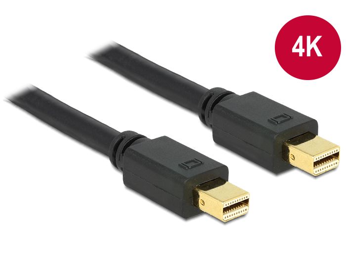 DeLock Cable Mini Displayport 1.2 male > Mini Displayport male 4K 2m DeLock Cable Mini Displayport 1.2 male > Mini Displayport male 4K 2m
