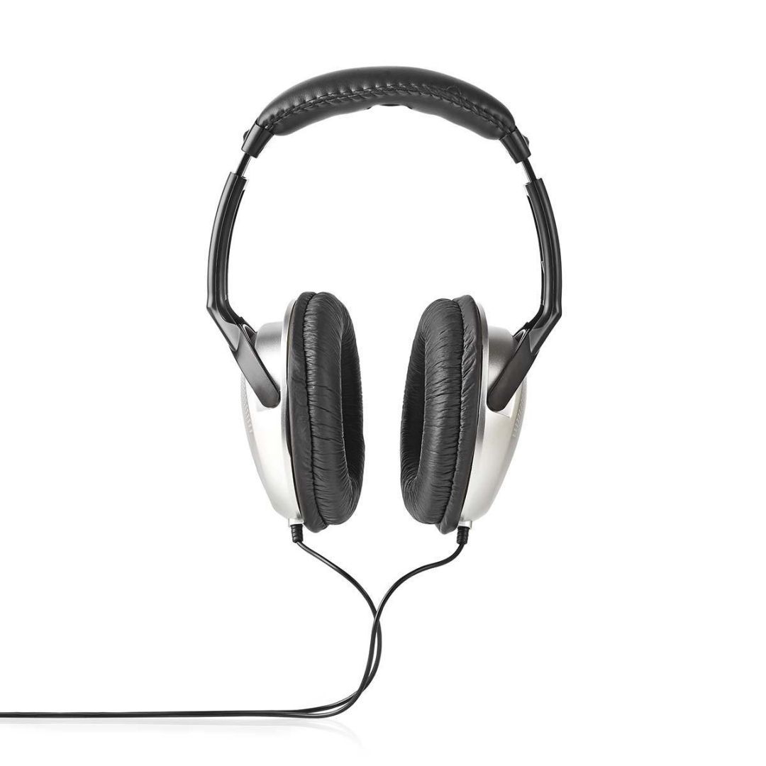 Nedis HPWD1200BK Over-Ear Wired Headphones Black/Silver