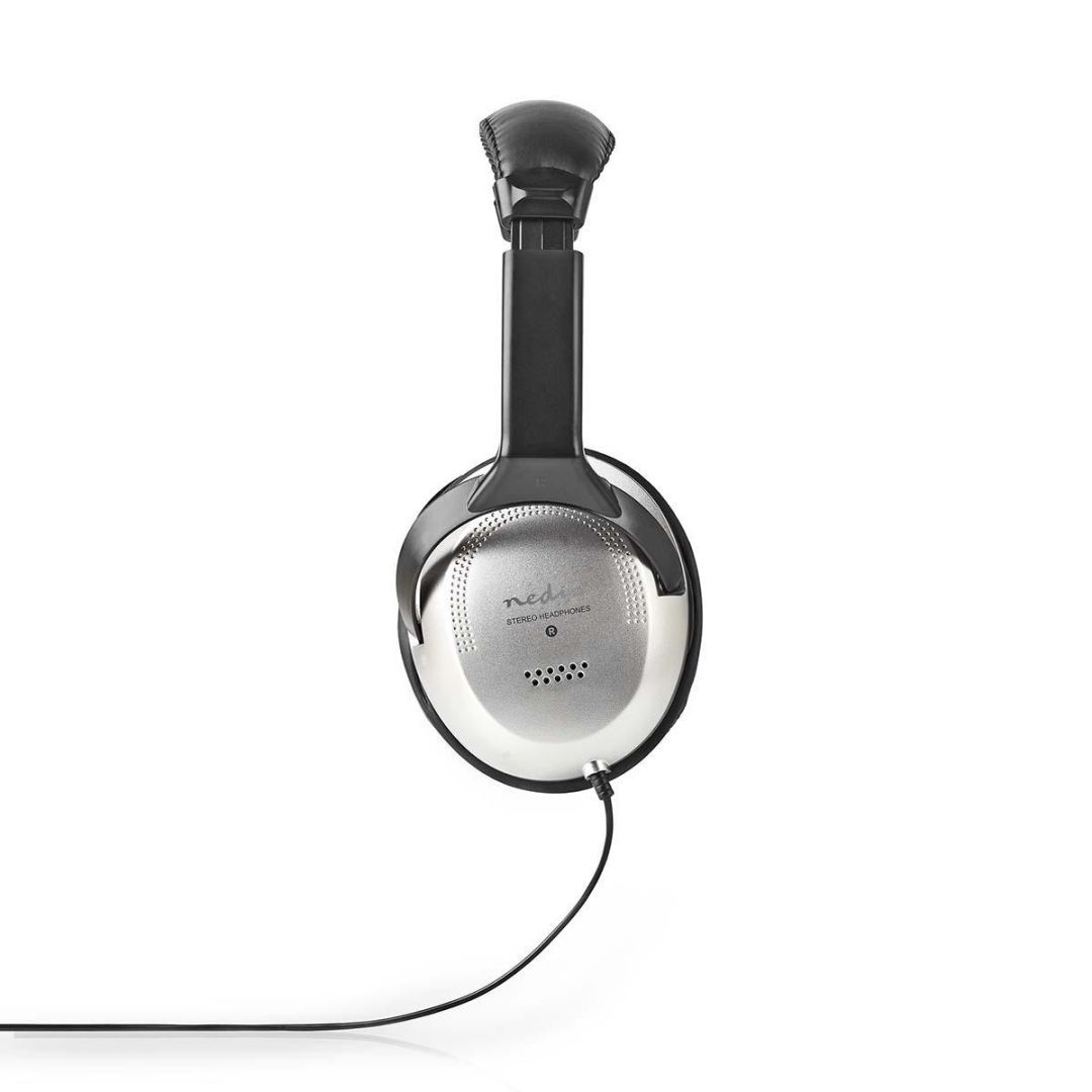 Nedis HPWD1200BK Over-Ear Wired Headphones Black/Silver
