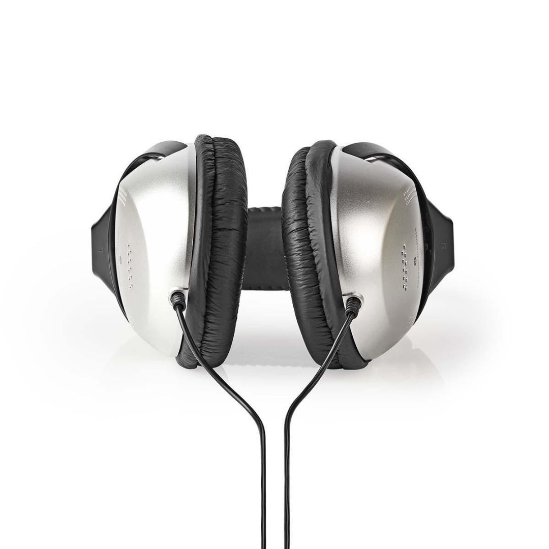 Nedis HPWD1200BK Over-Ear Wired Headphones Black/Silver