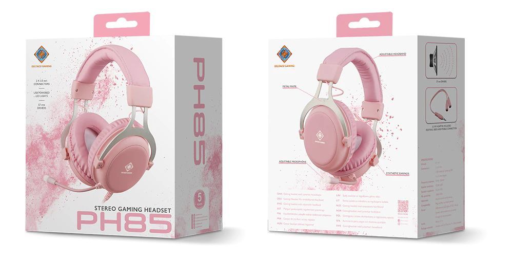Deltaco PH85 Gaming Headset Pink Deltaco PH85 Gaming Headset Pink
