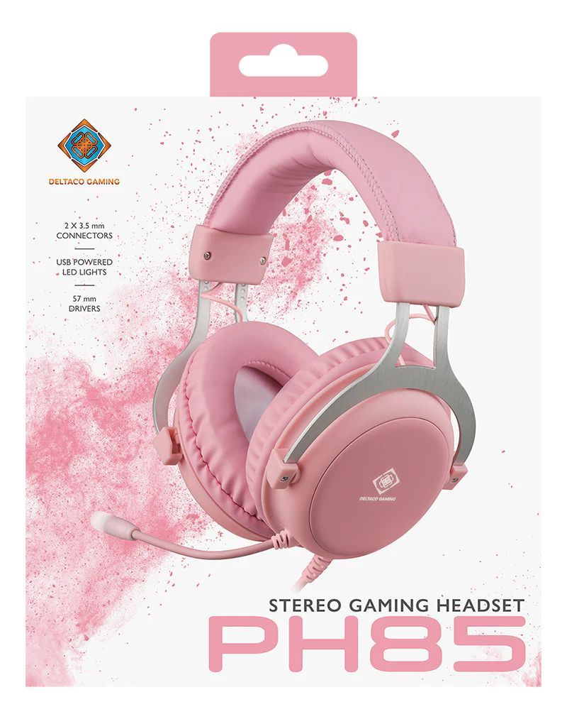 Deltaco PH85 Gaming Headset Pink Deltaco PH85 Gaming Headset Pink