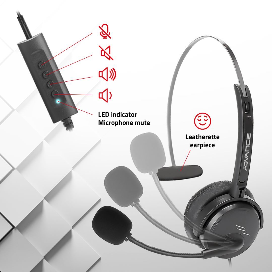 Advance Smartphonics 350 Headset Black Advance Smartphonics 350 Headset Black