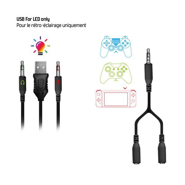 Spirit Of Gamer PRO-H7 Headset RGB Black Spirit Of Gamer PRO-H7 Headset RGB Black