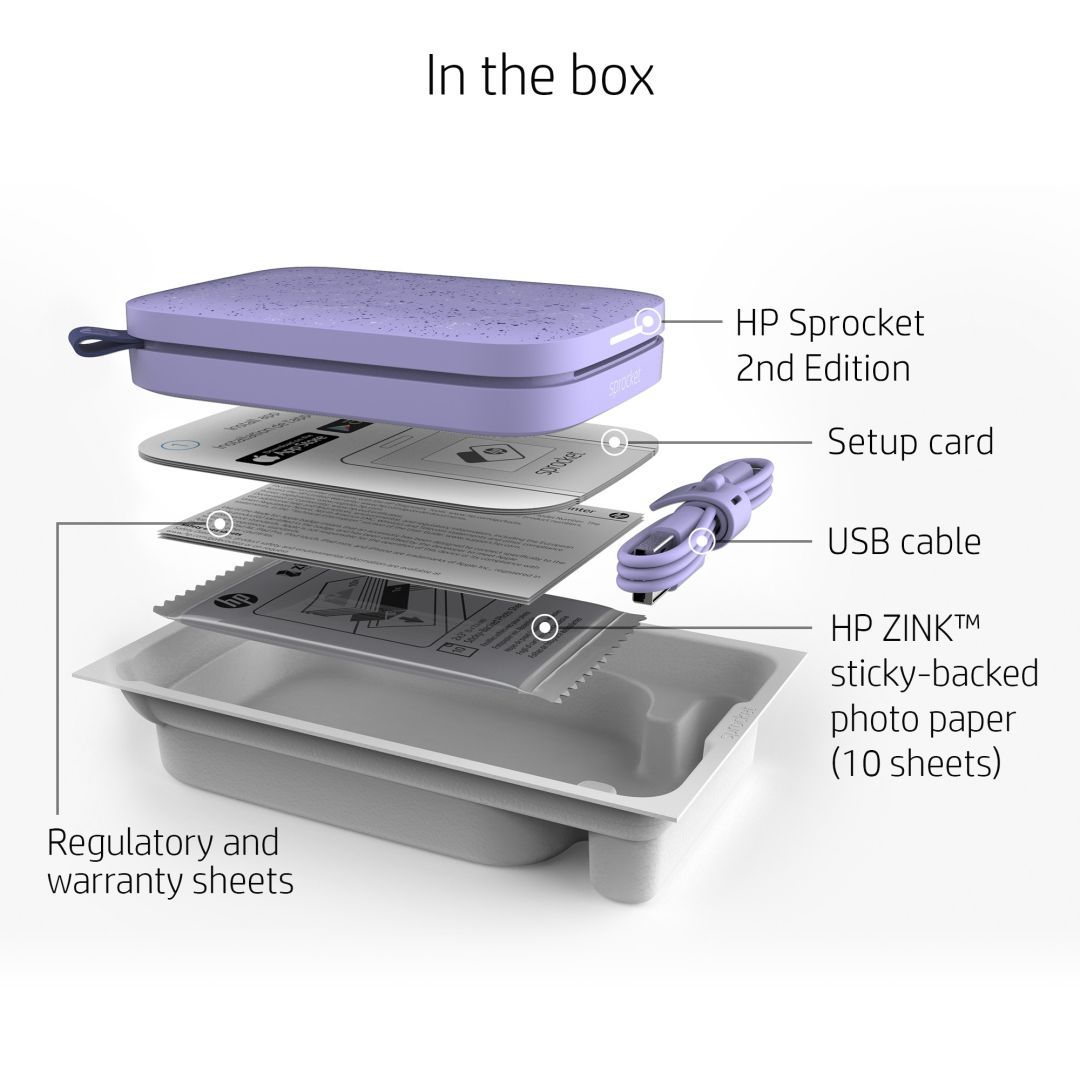 HP Sprocket Bluetooh Fotónyomtató Purple HP Sprocket Bluetooh Fotónyomtató Purple