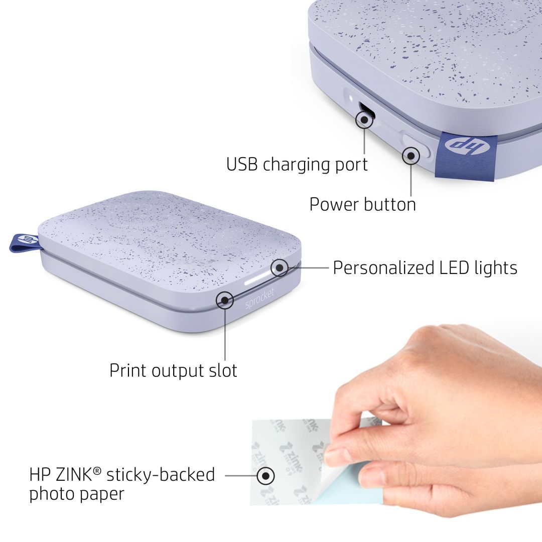 HP Sprocket Bluetooh Fotónyomtató Purple HP Sprocket Bluetooh Fotónyomtató Purple