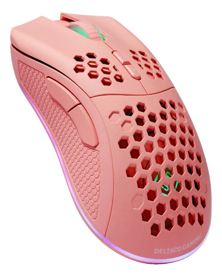 Deltaco GAM-120 PM80 Wireless Lightweight Gaming Mouse Pink