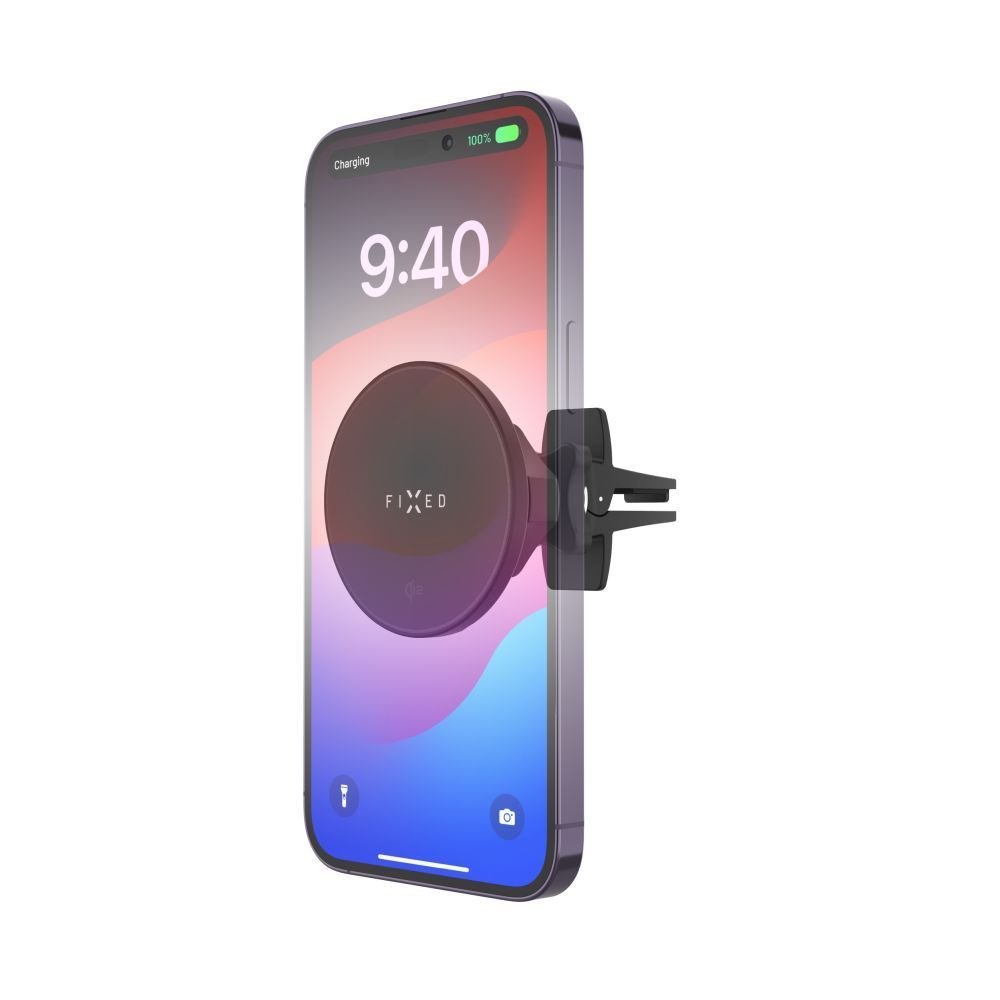 FIXED MagRound 2 Qi2 autós tartó wireless töltővel, fekete