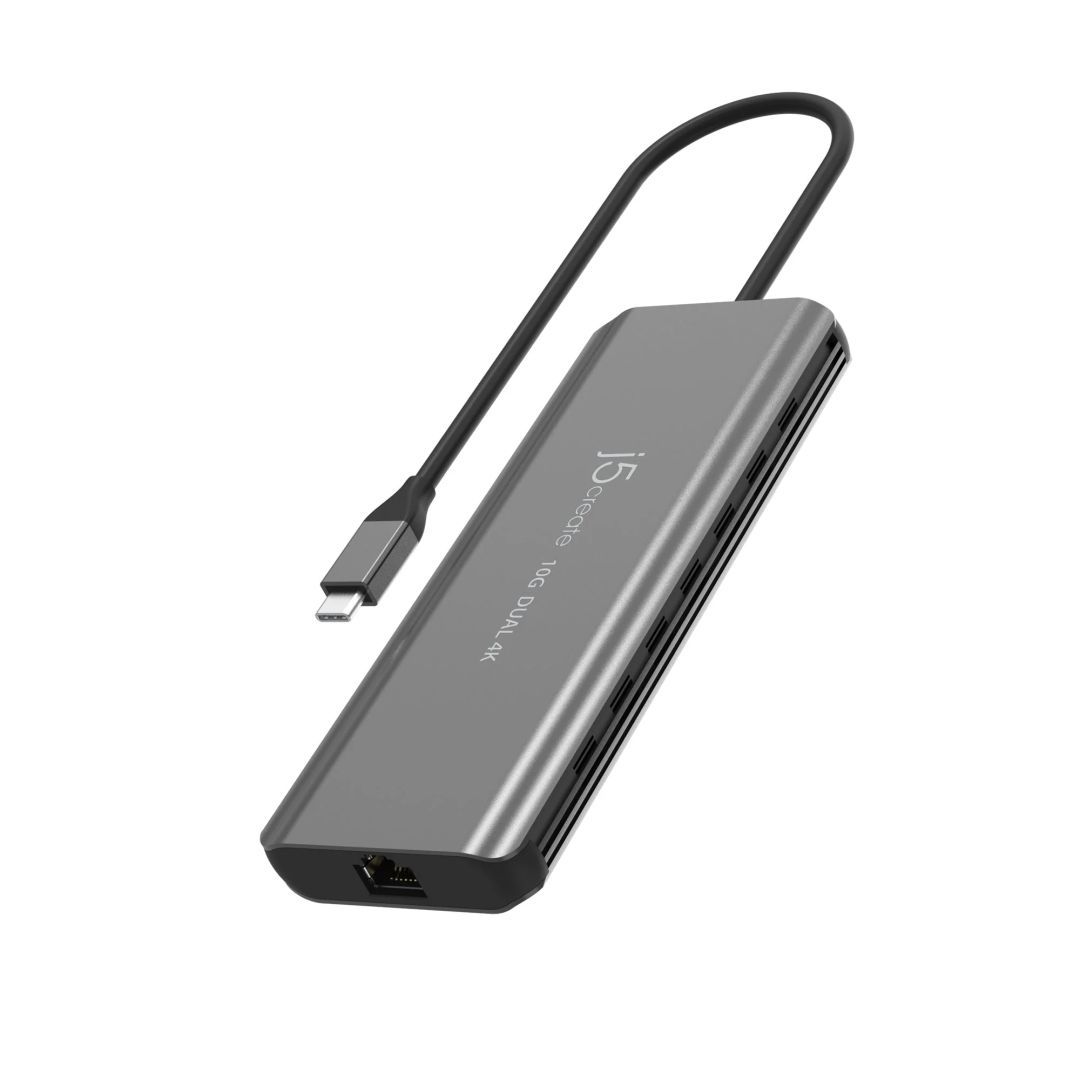 j5create USB-C Dual 4K HDMI 10Gbps Mini Dock Space Grey j5create USB-C Dual 4K HDMI 10Gbps Mini Dock Space Grey