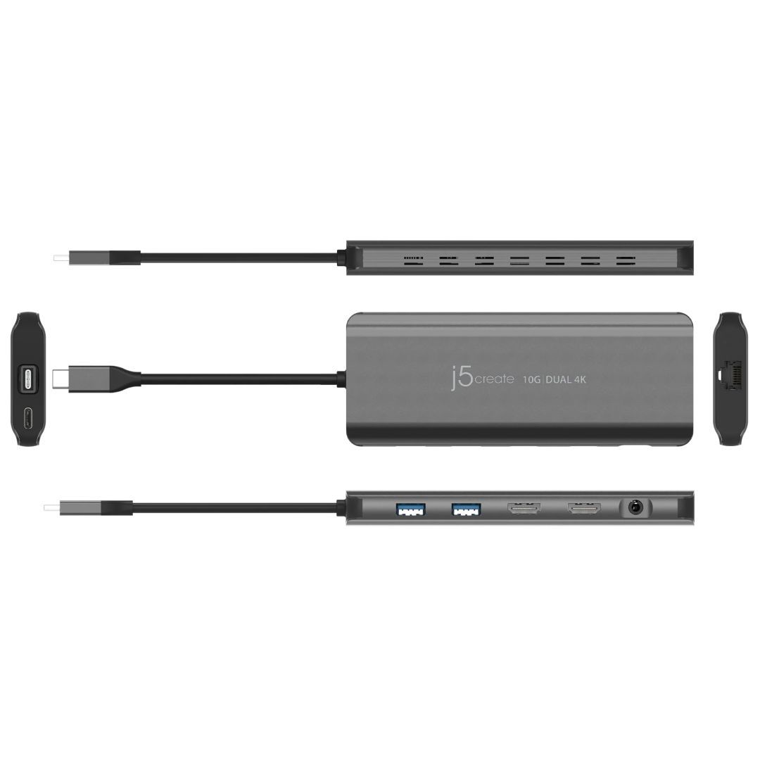 j5create USB-C Dual 4K HDMI 10Gbps Mini Dock Space Grey j5create USB-C Dual 4K HDMI 10Gbps Mini Dock Space Grey