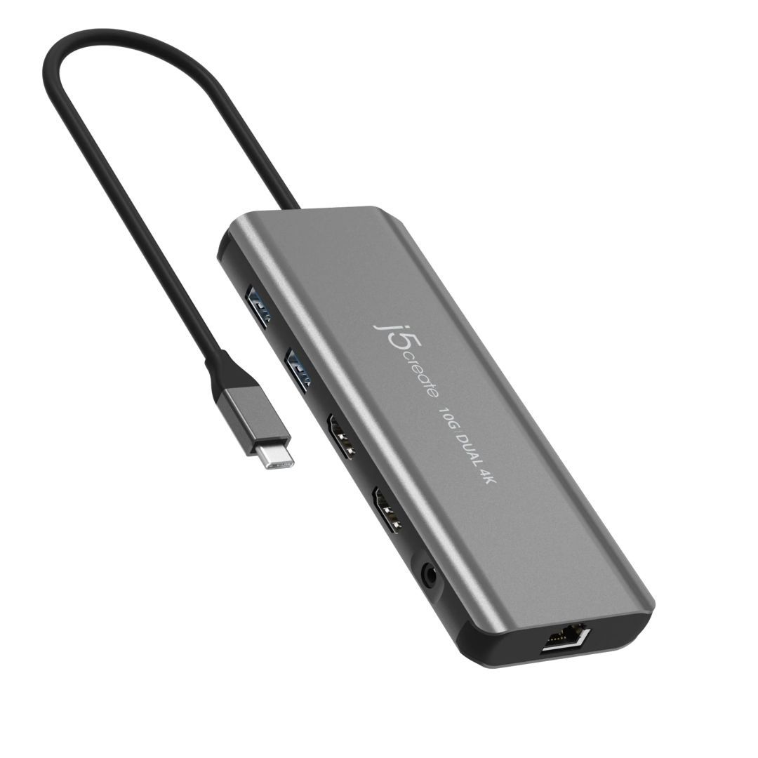 j5create USB-C Dual 4K HDMI 10Gbps Mini Dock Space Grey j5create USB-C Dual 4K HDMI 10Gbps Mini Dock Space Grey