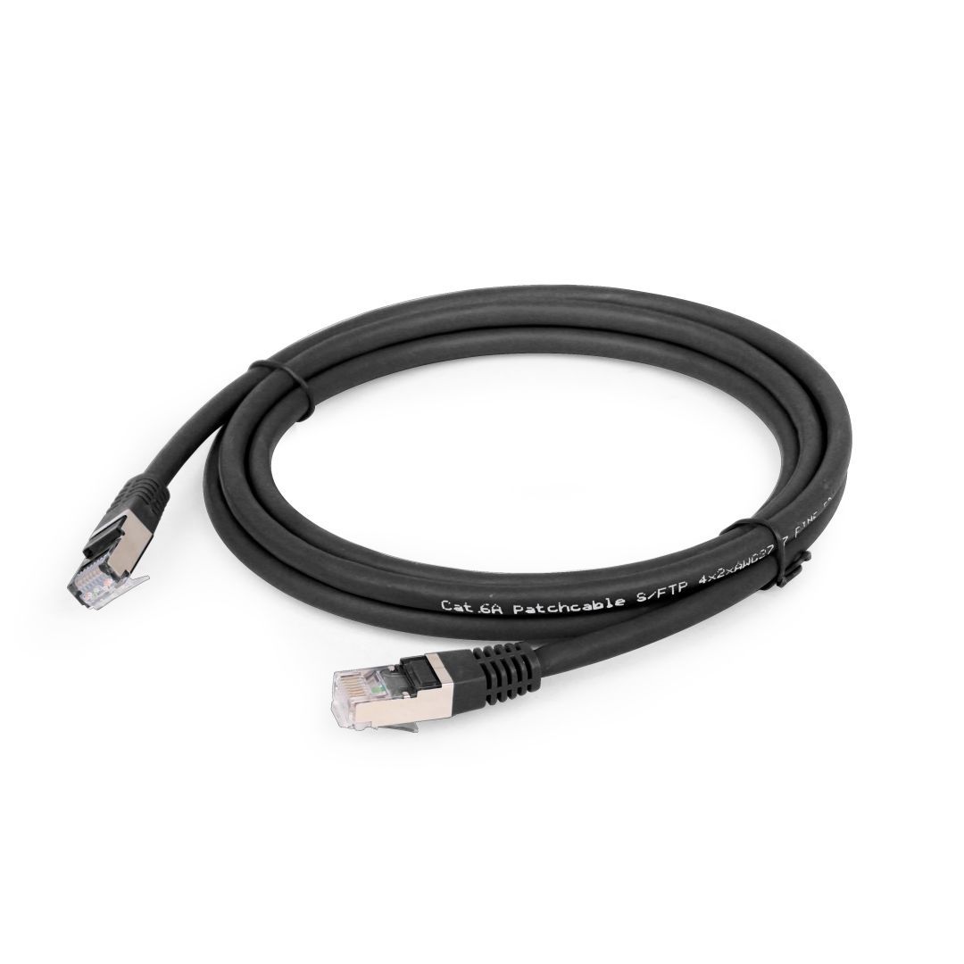 Gembird CAT6A S-FTP Patch Cable 20m Black Gembird CAT6A S-FTP Patch Cable 20m Black