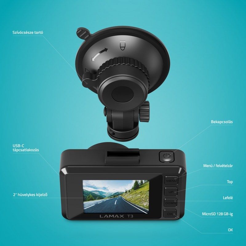 Lamax T3 DashCam Black Lamax T3 DashCam Black