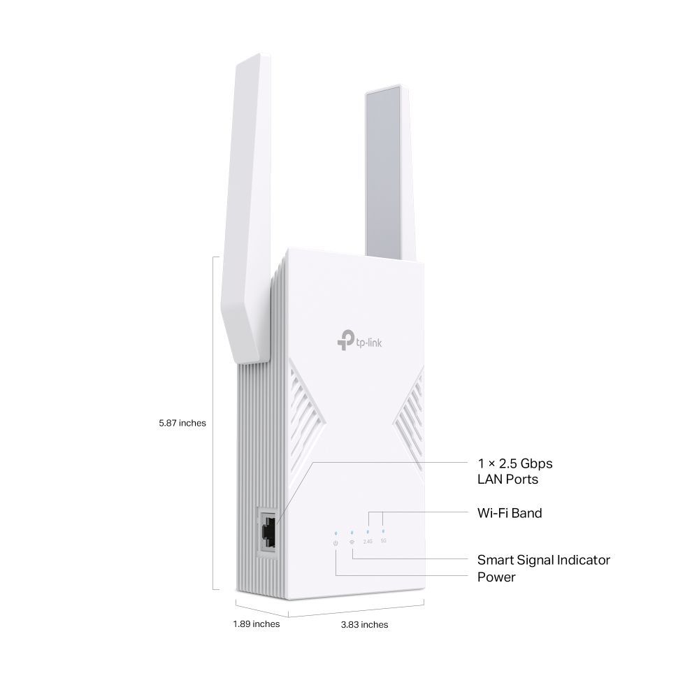 TP-Link RE235BE BE3600 Dual-Band Wi-Fi 7 Range Extender White
