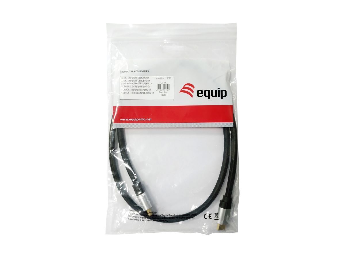 EQuip HDMI 2.1 Ultra High Speed Cable 15m 8K/60Hz Black EQuip HDMI 2.1 Ultra High Speed Cable 15m 8K/60Hz Black