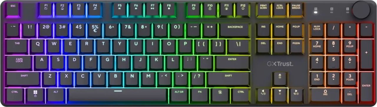Trust Torix Wireless Mechanical Gaming Keyboard Black US Trust Torix Wireless Mechanical Gaming Keyboard Black US