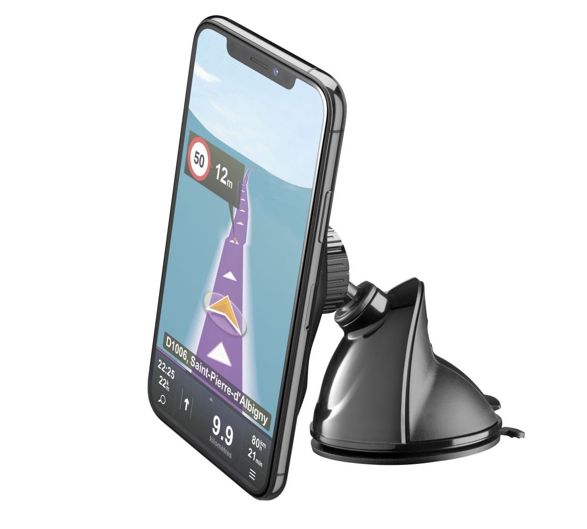 FIXED Mágneses tartó tapadókoronggal és vezeték nélküli töltéssel, fekete FIXED Mágneses tartó tapadókoronggal és vezeték nélküli töltéssel, fekete