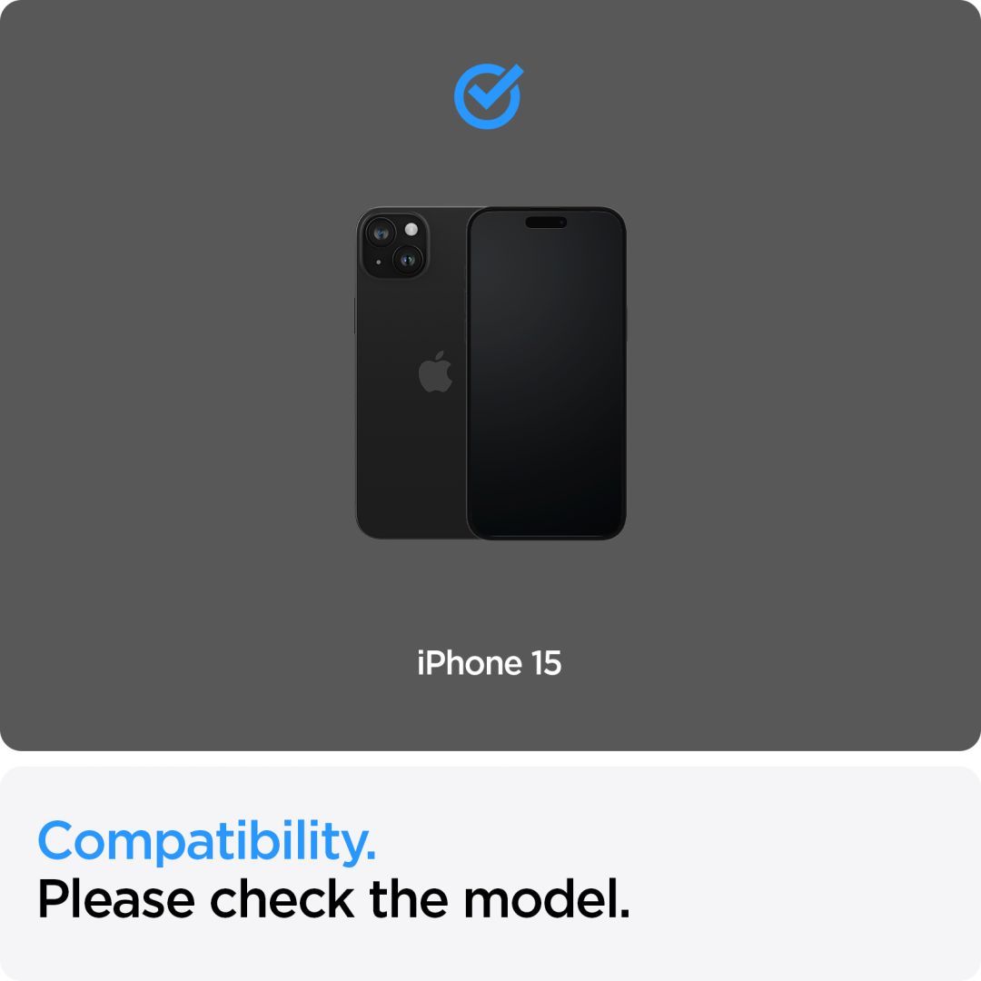 Spigen iPhone 15 Screen Protector AlignMaster GLAS.tR FC Black (2 Pack) Spigen iPhone 15 Screen Protector AlignMaster GLAS.tR FC Black (2 Pack)