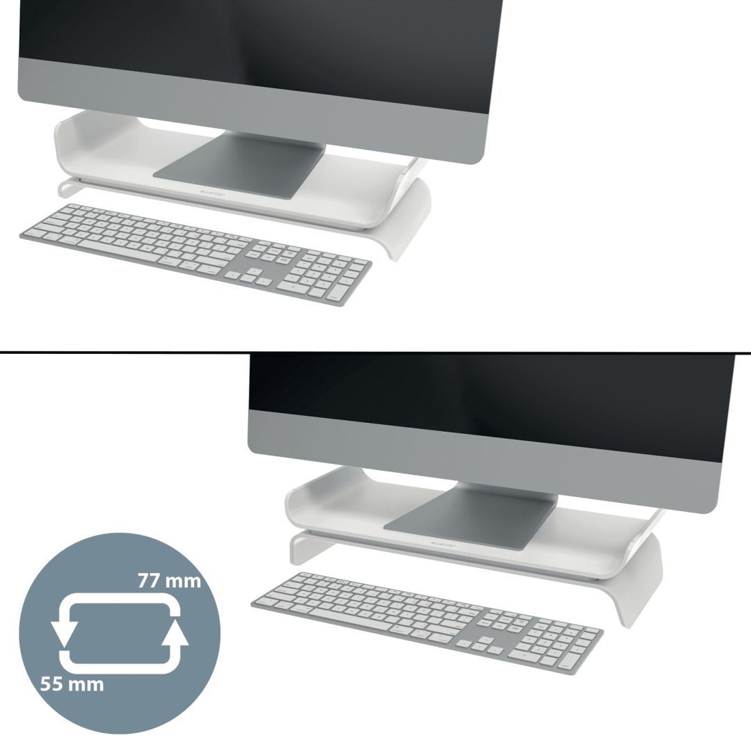 Leitz Ergo állítható magasságú monitorállvány Light Grey Leitz Ergo állítható magasságú monitorállvány Light Grey