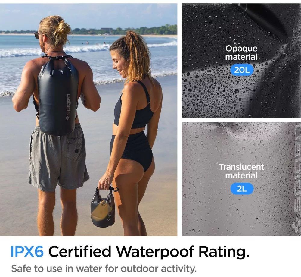 Spigen Aqua Shield WaterProof Dry Bag 20L + 2L A630 Black Spigen Aqua Shield WaterProof Dry Bag 20L + 2L A630 Black