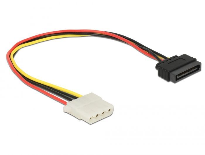 DeLock Power Cable SATA 15 pin female > 4 pin female 30cm DeLock Power Cable SATA 15 pin female > 4 pin female 30cm
