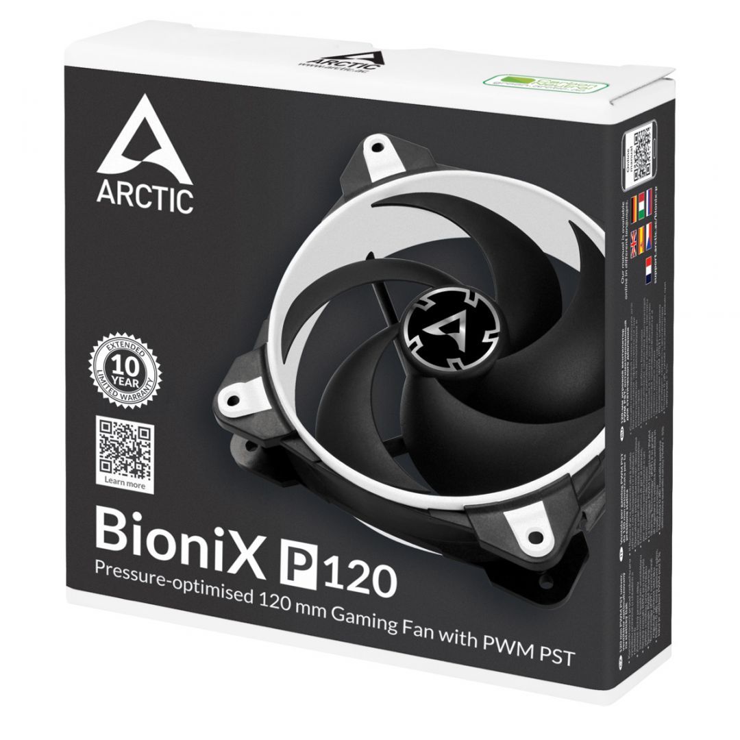 Arctic BioniX P120 Pressure-optimised PWM PST White Arctic BioniX P120 Pressure-optimised PWM PST White