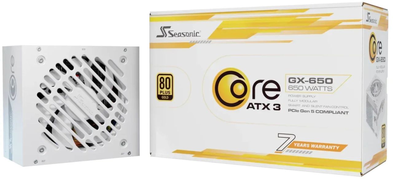 Seasonic 650W 80+ Gold Core GX 650 White Seasonic 650W 80+ Gold Core GX 650 White