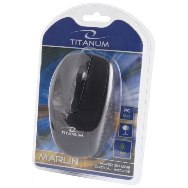 Titanium TM110K Marlin Wired Mouse Black Titanium TM110K Marlin Wired Mouse Black