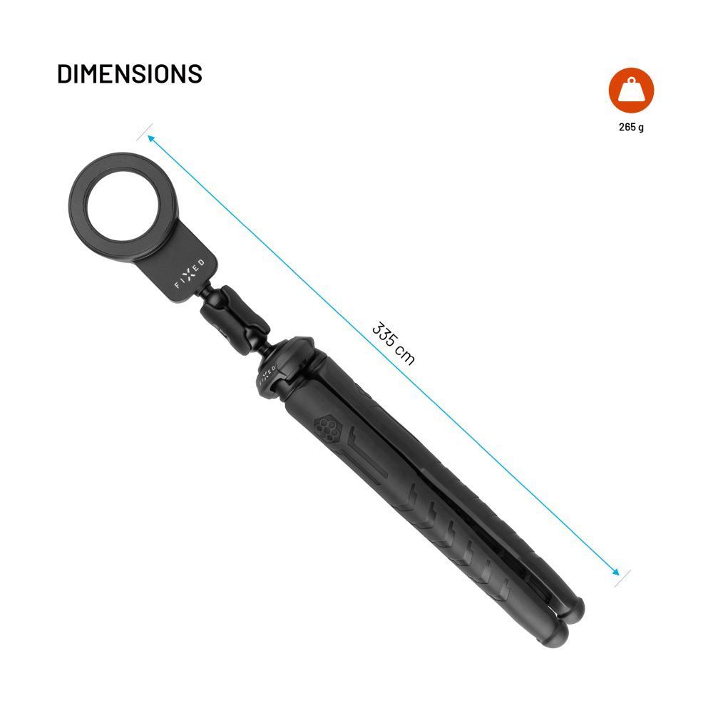 FIXED FlexibleCreator állvány 1/4" mágneses telefontartóval, fekete FIXED FlexibleCreator állvány 1/4" mágneses telefontartóval, fekete