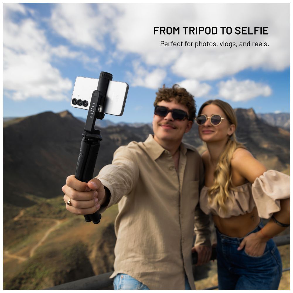 FIXED FlexibleCreator állvány 1/4" telefontartóval, fekete