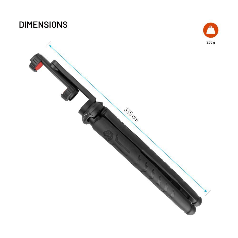 FIXED FlexibleCreator állvány 1/4" telefontartóval, fekete