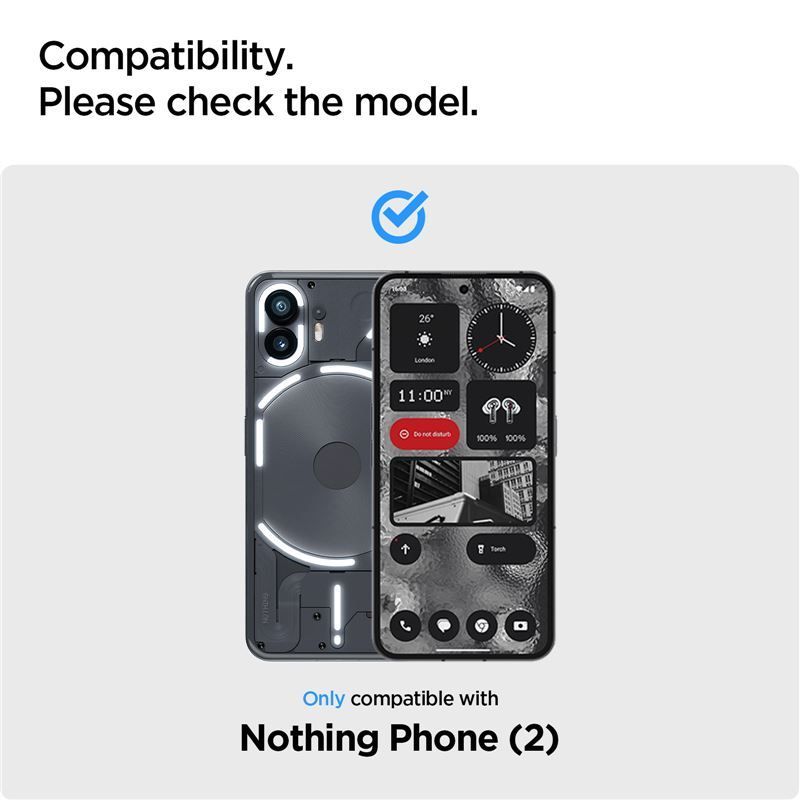 Spigen Glass tR AlignMaster 2 Pack - Nothing Phone (2) Spigen Glass tR AlignMaster 2 Pack - Nothing Phone (2)